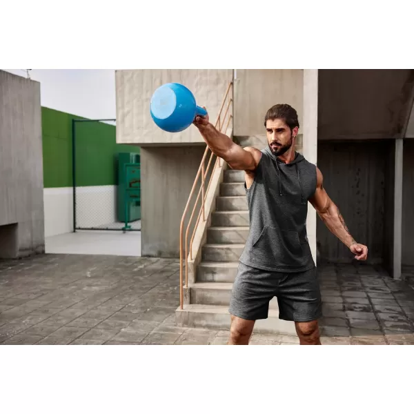 COOFANDY Men's Workout Hooded Tank Tops Sleeveless Gym Shirt Sweat Shorts Hoodie Set 2 Piece Outfits Jogging Suits