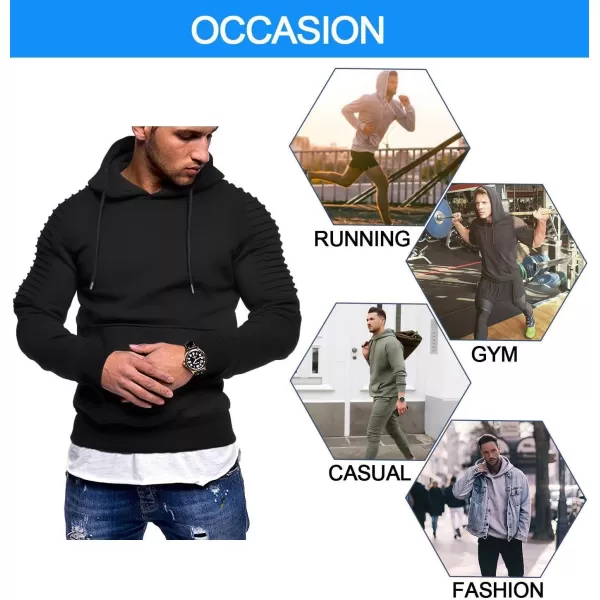 COOFANDY Men's Workout Hoodie Lightweight Gym Athletic Sweatshirt Fashion Pullover Hooded With Pocket