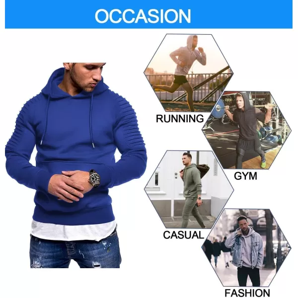 COOFANDY Men's Workout Hoodie Lightweight Gym Athletic Sweatshirt Fashion Pullover Hooded With Pocket