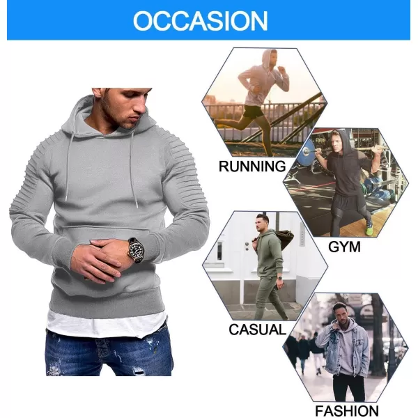 COOFANDY Men's Workout Hoodie Lightweight Gym Athletic Sweatshirt Fashion Pullover Hooded With Pocket