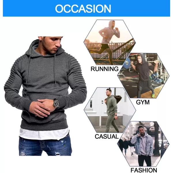 COOFANDY Men's Workout Hoodie Lightweight Gym Athletic Sweatshirt Fashion Pullover Hooded With Pocket