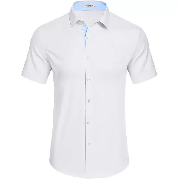 COOFANDY Men's Wrinkle Free Business Dress Shirts Short Sleeve Button Down Shirts