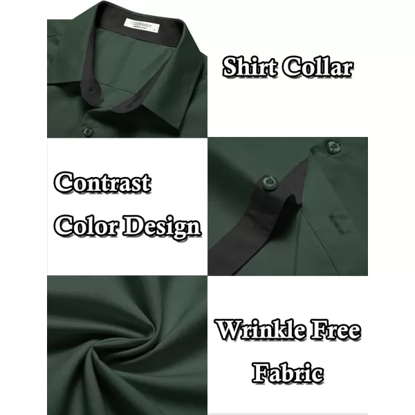 COOFANDY Men's Wrinkle Free Business Dress Shirts Short Sleeve Button Down Shirts