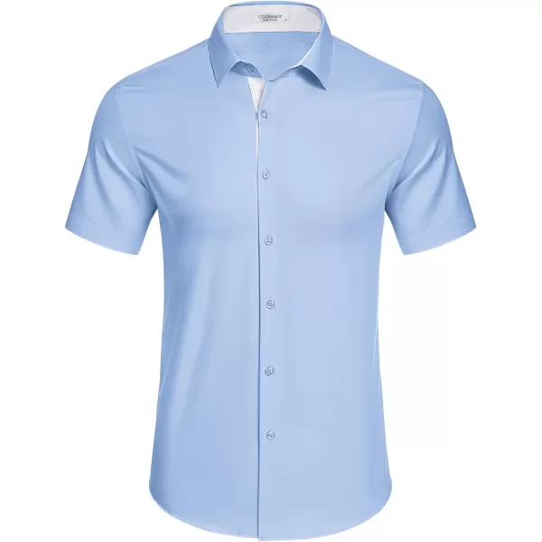 COOFANDY Men's Wrinkle Free Business Dress Shirts Short Sleeve Button Down Shirts