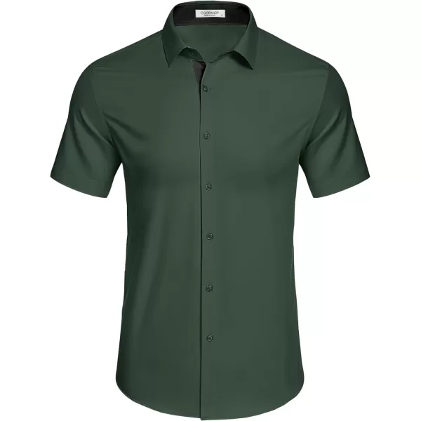 COOFANDY Men's Wrinkle Free Business Dress Shirts Short Sleeve Button Down Shirts