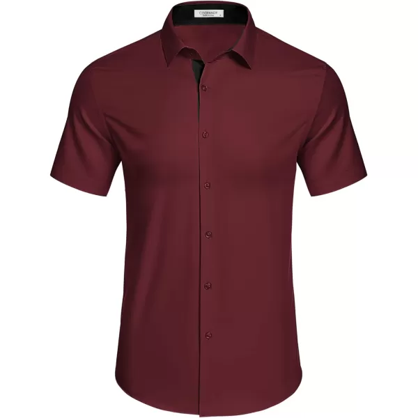 COOFANDY Men's Wrinkle Free Business Dress Shirts Short Sleeve Button Down Shirts