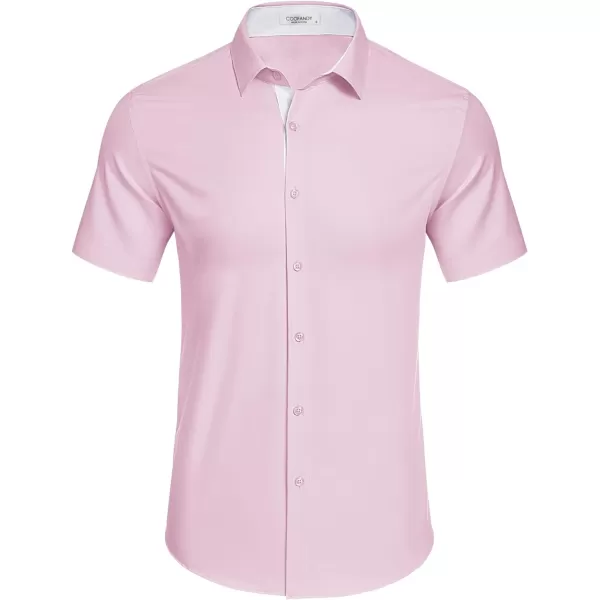 COOFANDY Men's Wrinkle Free Business Dress Shirts Short Sleeve Button Down Shirts