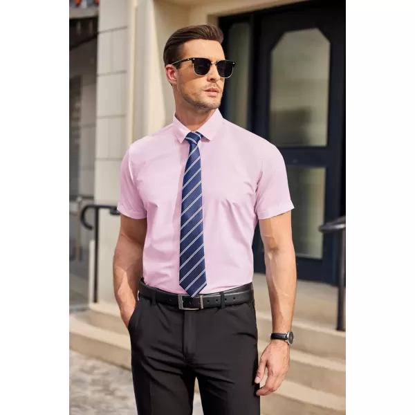 COOFANDY Men's Wrinkle Free Business Dress Shirts Short Sleeve Button Down Shirts