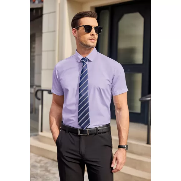 COOFANDY Men's Wrinkle Free Business Dress Shirts Short Sleeve Button Down Shirts