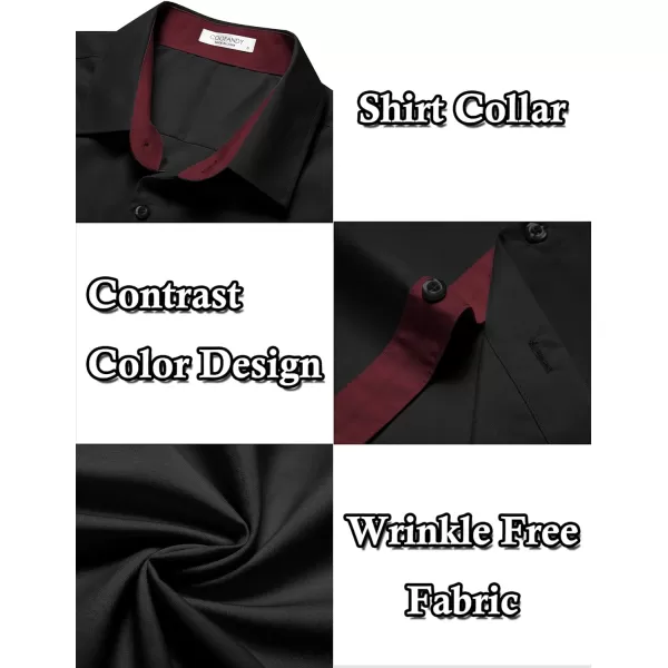 COOFANDY Men's Wrinkle Free Business Dress Shirts Short Sleeve Button Down Shirts