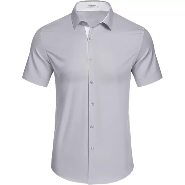COOFANDY Men's Wrinkle Free Business Dress Shirts Short Sleeve Button Down Shirts