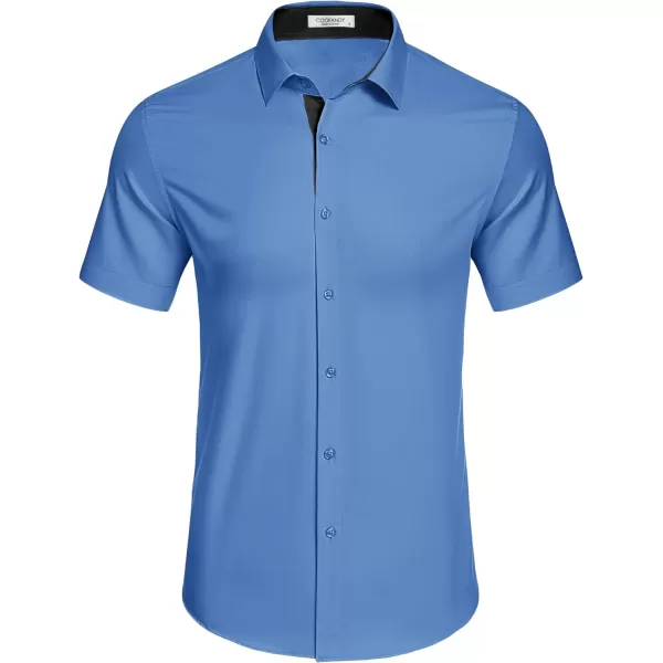COOFANDY Men's Wrinkle Free Business Dress Shirts Short Sleeve Button Down Shirts