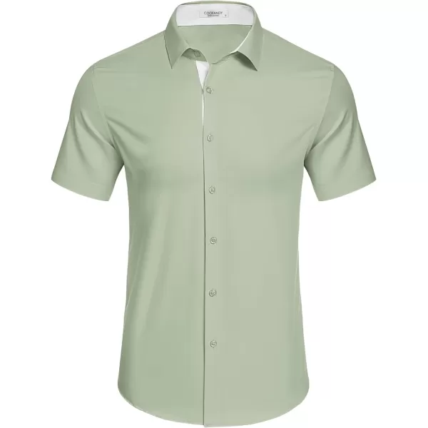 COOFANDY Men's Wrinkle Free Business Dress Shirts Short Sleeve Button Down Shirts