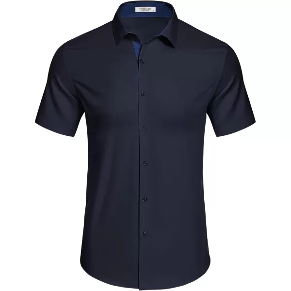COOFANDY Men's Wrinkle Free Business Dress Shirts Short Sleeve Button Down Shirts