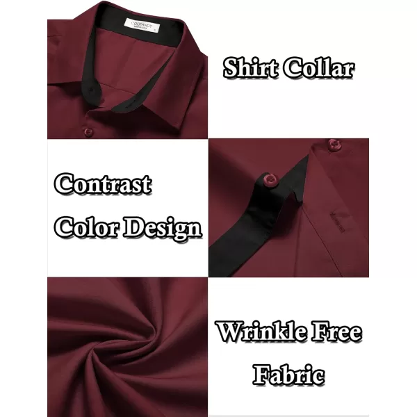 COOFANDY Men's Wrinkle Free Business Dress Shirts Short Sleeve Button Down Shirts