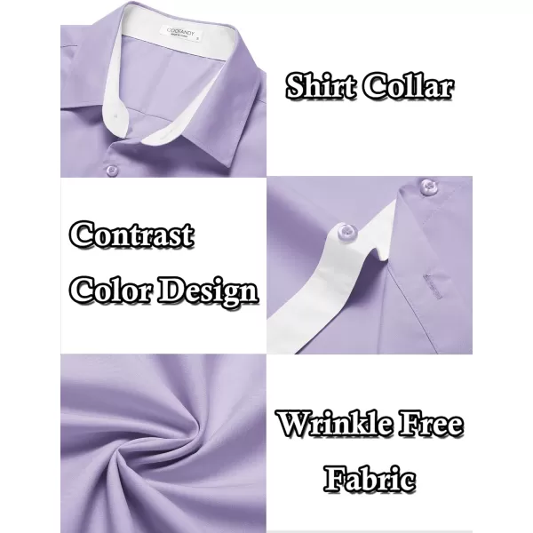 COOFANDY Men's Wrinkle Free Business Dress Shirts Short Sleeve Button Down Shirts