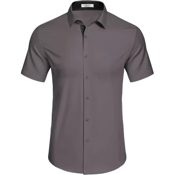 COOFANDY Men's Wrinkle Free Business Dress Shirts Short Sleeve Button Down Shirts