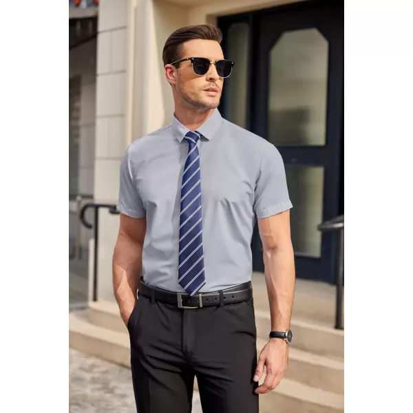 COOFANDY Men's Wrinkle Free Business Dress Shirts Short Sleeve Button Down Shirts