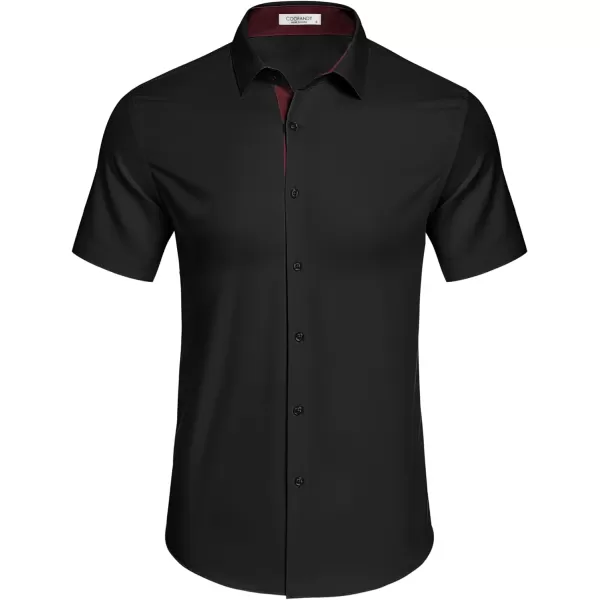 COOFANDY Men's Wrinkle Free Business Dress Shirts Short Sleeve Button Down Shirts