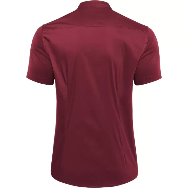 COOFANDY Muscle Fit Dress Shirts for Men Banded Collar Casual Button Down Shirts