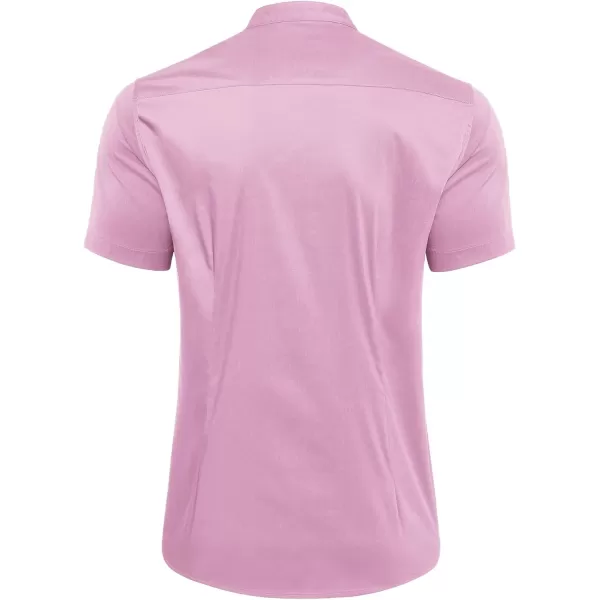 COOFANDY Muscle Fit Dress Shirts for Men Banded Collar Casual Button Down Shirts