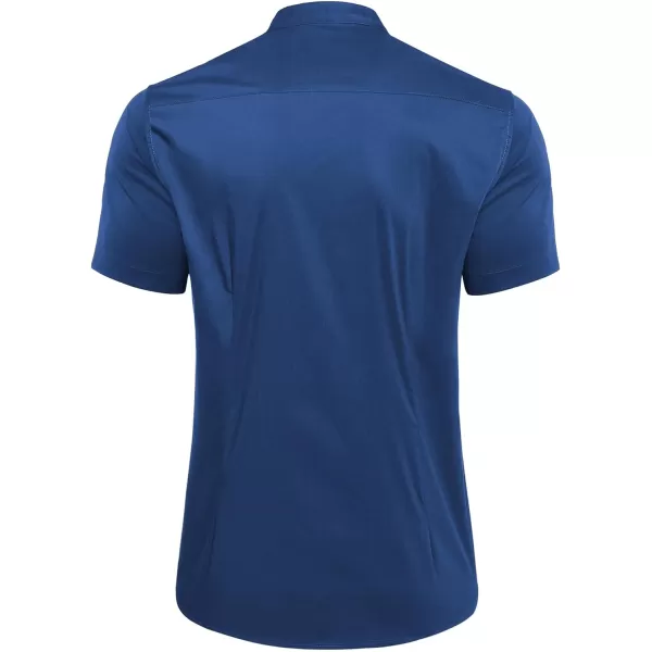 COOFANDY Muscle Fit Dress Shirts for Men Banded Collar Casual Button Down Shirts