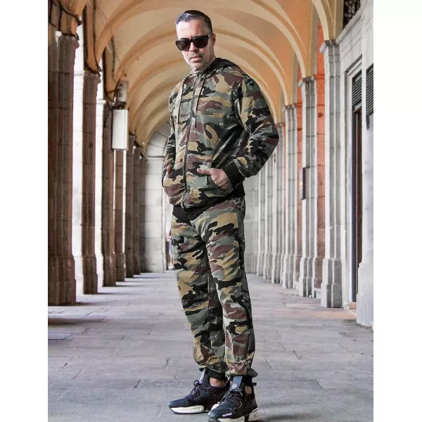 COOFANDY Sweatsuits for Men 2 Piece tracksuit Sets Full Zip Hoodie Sweatpants for Men Casual Sports Jogging Suits S-4XL