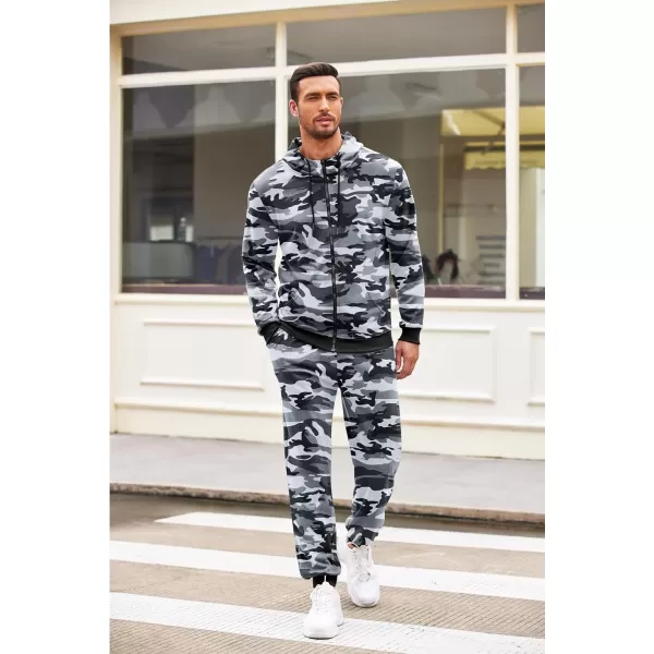COOFANDY Sweatsuits for Men 2 Piece tracksuit Sets Full Zip Hoodie Sweatpants for Men Casual Sports Jogging Suits S-4XL