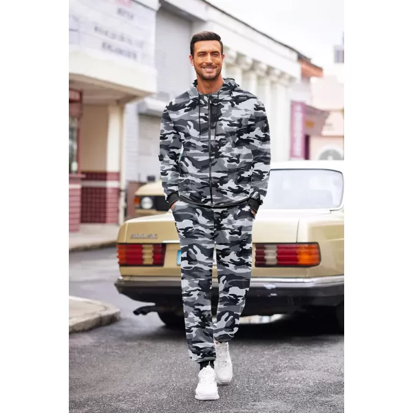 COOFANDY Sweatsuits for Men 2 Piece tracksuit Sets Full Zip Hoodie Sweatpants for Men Casual Sports Jogging Suits S-4XL