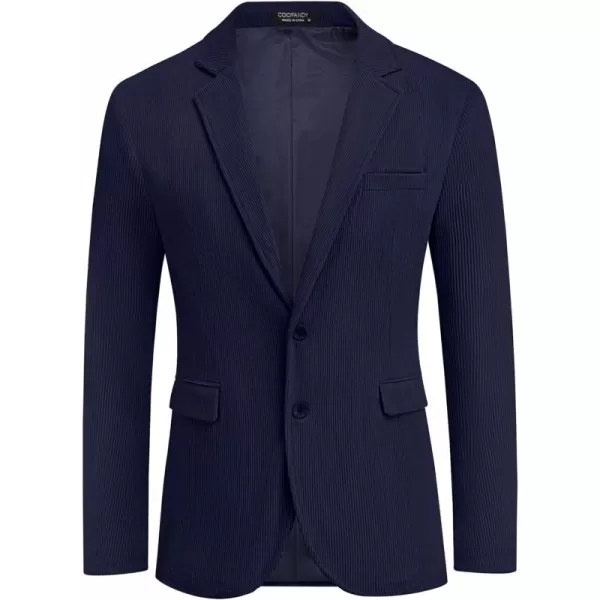 COOFADNY Men's Casual Corduroy Blazer Classic Fit Two Button Sport Coat Fashion Notch Lapel Blazer Jacket