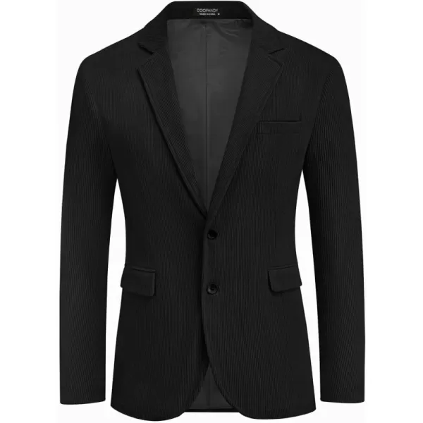 COOFADNY Men's Casual Corduroy Blazer Classic Fit Two Button Sport Coat Fashion Notch Lapel Blazer Jacket