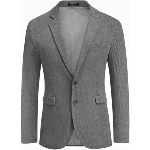 COOFADNY Men's Casual Corduroy Blazer Classic Fit Two Button Sport Coat Fashion Notch Lapel Blazer Jacket