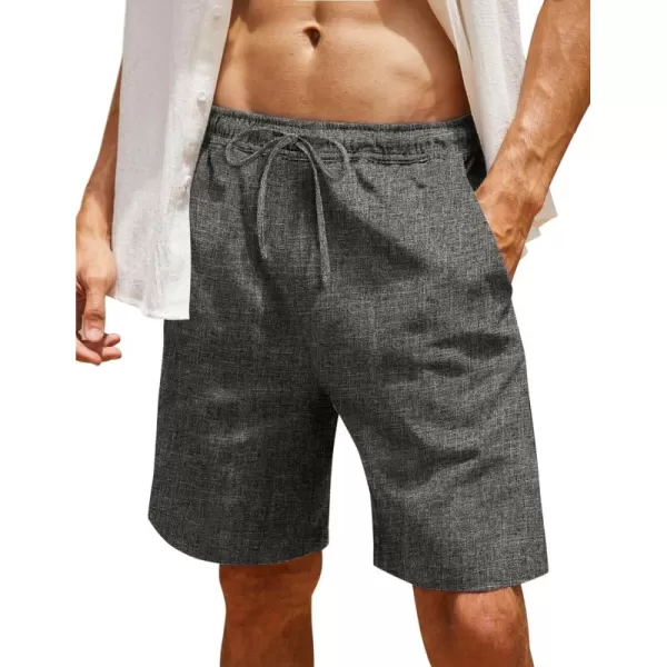 COOFANDY Men Casual Summer Beach Shorts Elastic Waist Drawstring Flat Front Short