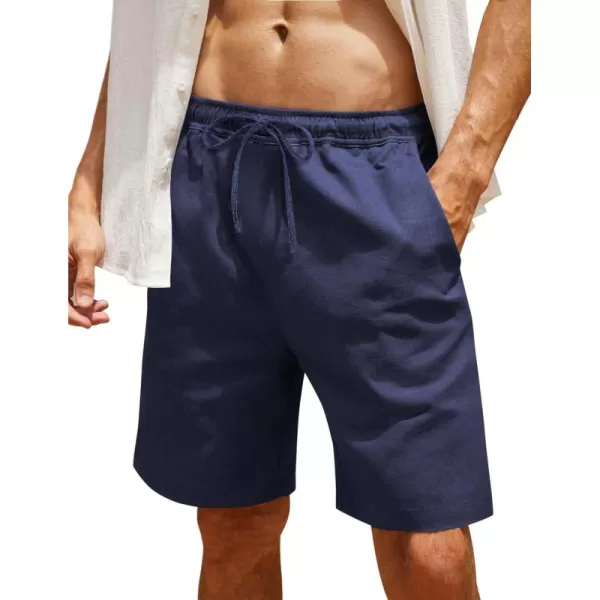 COOFANDY Men Casual Summer Beach Shorts Elastic Waist Drawstring Flat Front Short