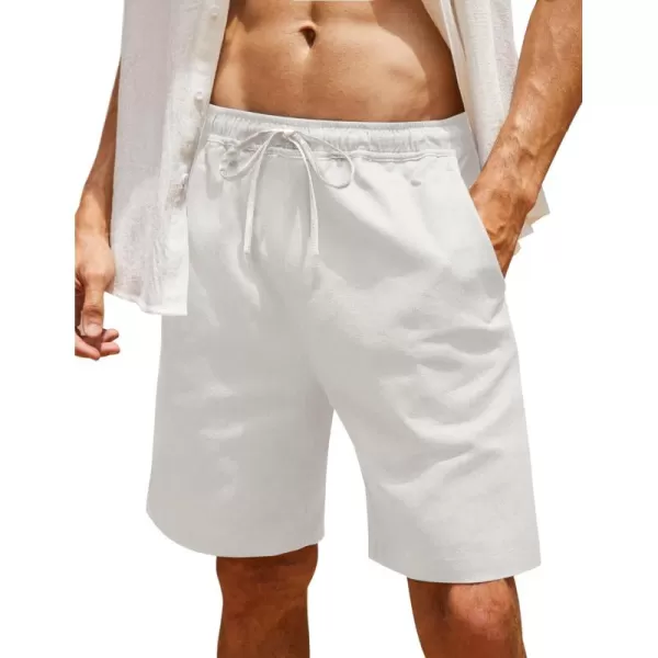 COOFANDY Men Casual Summer Beach Shorts Elastic Waist Drawstring Flat Front Short