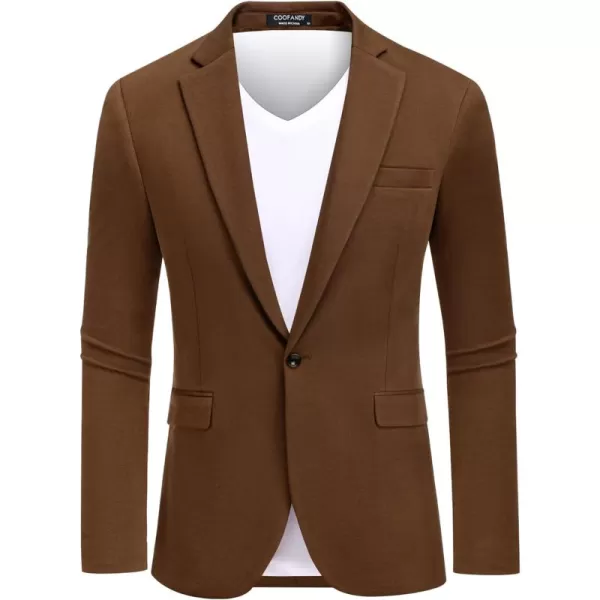 COOFANDY Mens Blazer Jacket One Button Casual Suit Jackets Lightweight Knit Sport Coat