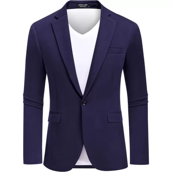 COOFANDY Mens Blazer Jacket One Button Casual Suit Jackets Lightweight Knit Sport Coat