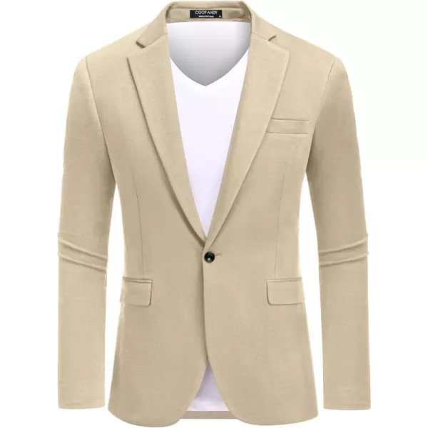 COOFANDY Mens Blazer Jacket One Button Casual Suit Jackets Lightweight Knit Sport Coat