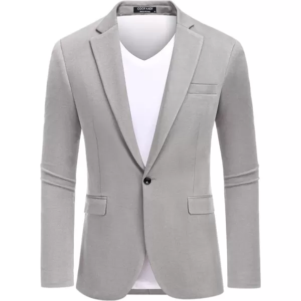 COOFANDY Mens Blazer Jacket One Button Casual Suit Jackets Lightweight Knit Sport Coat