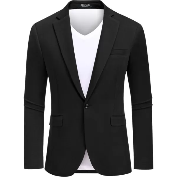 COOFANDY Mens Blazer Jacket One Button Casual Suit Jackets Lightweight Knit Sport Coat