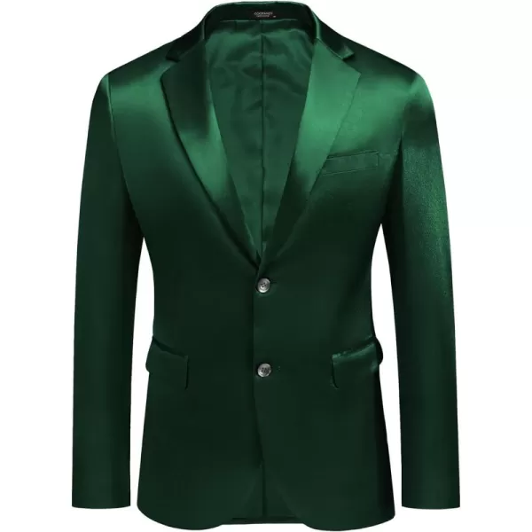 COOFANDY Men's Blazer Two Button Shiny Satin Suit Jacket Silky Tuxedo Jackets for Wedding Prom Party Dinner