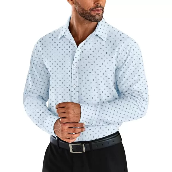 COOFANDY Men's Business Dress Shirts Wrinkle Free Long Sleeve Regular Fit Dress Shirt Textured Casual Button Down Shirts