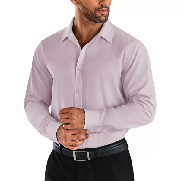 COOFANDY Men's Business Dress Shirts Wrinkle Free Long Sleeve Regular Fit Dress Shirt Textured Casual Button Down Shirts