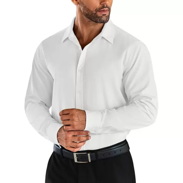 COOFANDY Men's Business Dress Shirts Wrinkle Free Long Sleeve Regular Fit Dress Shirt Textured Casual Button Down Shirts