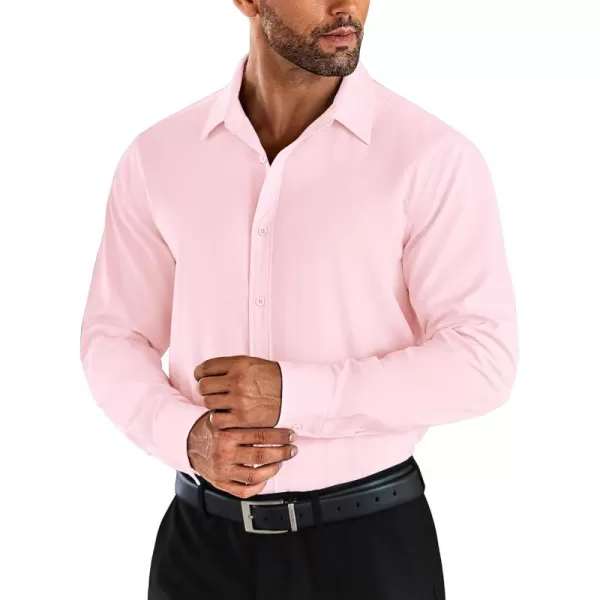 COOFANDY Men's Business Dress Shirts Wrinkle Free Long Sleeve Regular Fit Dress Shirt Textured Casual Button Down Shirts