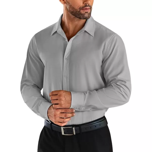 COOFANDY Men's Business Dress Shirts Wrinkle Free Long Sleeve Regular Fit Dress Shirt Textured Casual Button Down Shirts