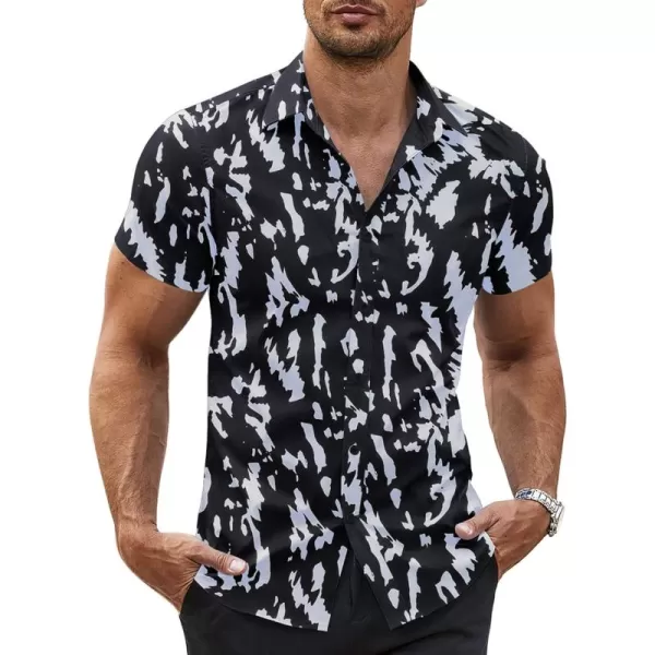 COOFANDY Men's Button Down Shirt Short Sleeve Casual Shirt for Men Summer Business Casual Dress Shirt
