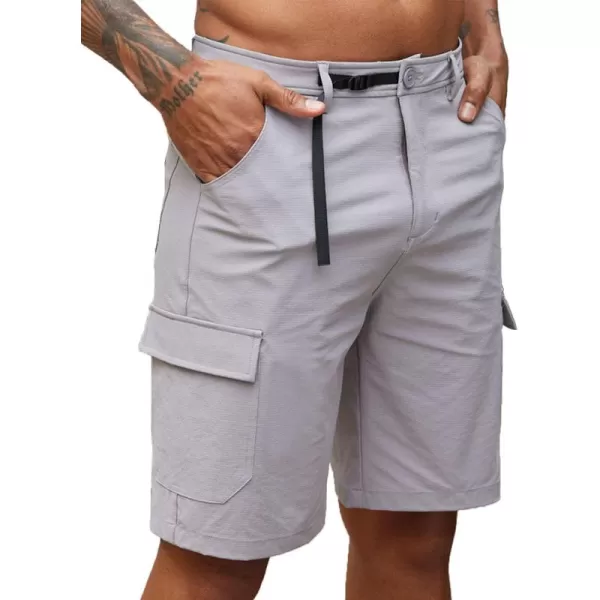 COOFANDY Mens Cargo Shorts Quick Dry Hiking Shorts Lightweight Casual Shorts with Nylon Belt