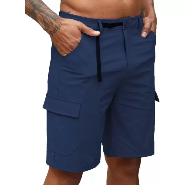 COOFANDY Mens Cargo Shorts Quick Dry Hiking Shorts Lightweight Casual Shorts with Nylon Belt