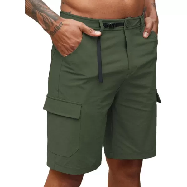 COOFANDY Mens Cargo Shorts Quick Dry Hiking Shorts Lightweight Casual Shorts with Nylon Belt